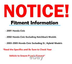 Crémaillère de direction assistée et biellettes de direction pour Honda Civic 2001 2002 2003 2004 2005